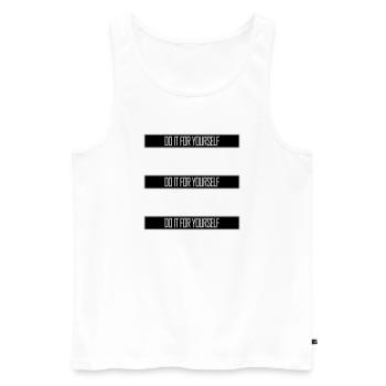 Do It For Yourself Inspirierend Selbstliebe Zitat - Männer Premium Bio Tank Top - Weiß - Vorne - Michal (187cm)