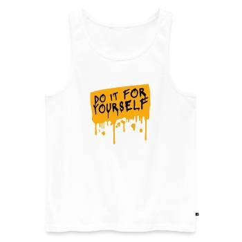 Do It For Yourself Inspirierend Selbstliebe Zitat - Männer Premium Bio Tank Top - Weiß - Vorne - Michal (187cm)