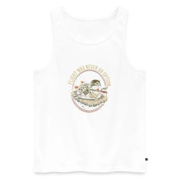 Écusson de la Tortue de Combat - Débardeur bio Premium Homme - blanc - Devant - Michal (187cm)