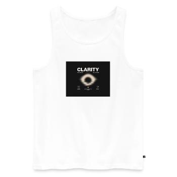 Clarity – Minimal Future Graphic - Men's Premium Organic Tank Top - white - Front - Michal (187cm)