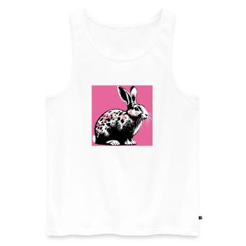rabbit - Men's Premium Organic Tank Top - white - Front - Michal (187cm)