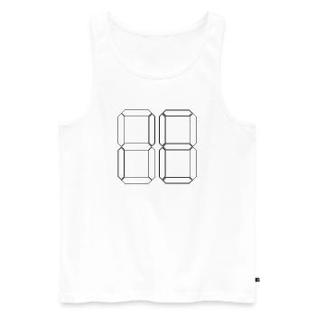 NUMBER 51 Fifty-One Gift Digital - Men's Premium Organic Tank Top - white - Front - Michal (187cm)