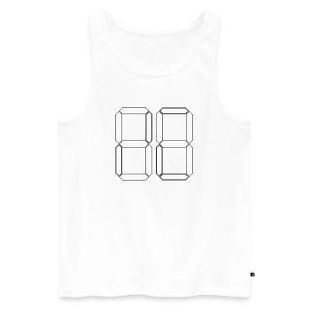 NUMBER 54 Fifty-Four Gift Digital - Men's Premium Organic Tank Top - white - Front - Michal (187cm)