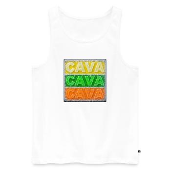Frosted Cava - Men's Premium Organic Tank Top - white - Front - Michal (187cm)