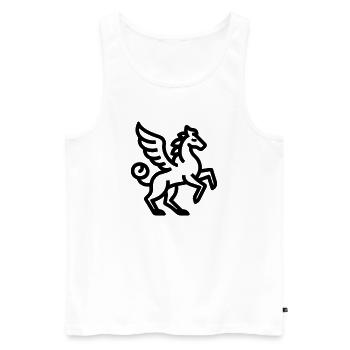 chimère - Débardeur bio Premium Homme - blanc - Devant - Michal (187cm)