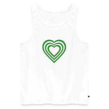 Heart - Men's Premium Organic Tank Top - white - Front - Michal (187cm)