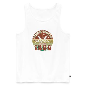 40. Geburtstag Living Legend since VIN 08/1986 - Männer Premium Bio Tank Top - Weiß - Vorne - Michal (187cm)
