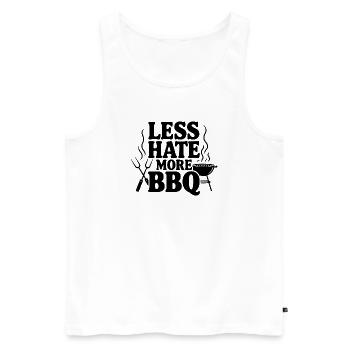 Moins de haine, plus de barbecue - Débardeur bio Premium Homme - blanc - Devant - Michal (187cm)