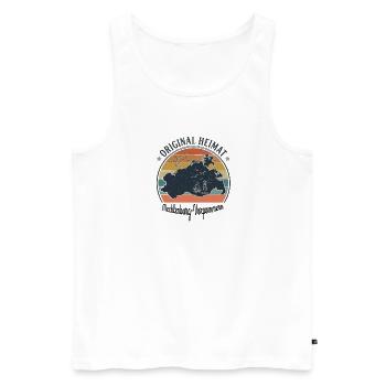 Originale Heimat Küsten Retro-Logo - Männer Premium Bio Tank Top - Weiß - Vorne - Michal (187cm)