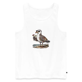 Möwe Asiatische Tattoo Kunst - Männer Premium Bio Tank Top - Weiß - Vorne - Michal (187cm)