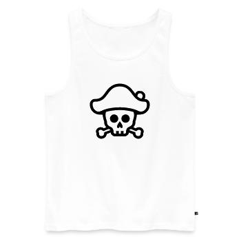 Skull - Men's Premium Organic Tank Top - white - Front - Michal (187cm)