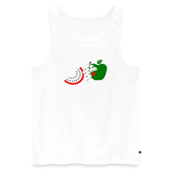 Obst - Männer Premium Bio Tank Top - Weiß - Vorne - Michal (187cm)