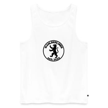Wahlberliner Seit 2024 - Berlin Umzug Geschenk - Männer Premium Bio Tank Top - Weiß - Vorne - Michal (187cm)