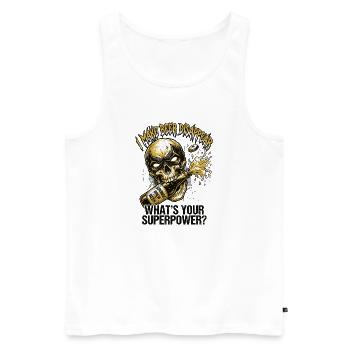 I'm Making Beer Disappear Craft Beer - Men's Premium Organic Tank Top - white - Front - Michal (187cm)