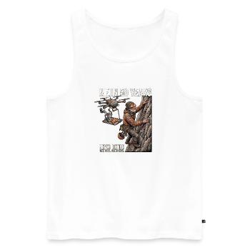 Un design d’escalade amusant - Débardeur bio Premium Homme - blanc - Devant - Michal (187cm)