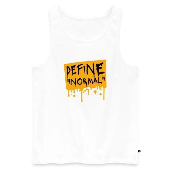 Définir le graphique sarcastique drôle normal - Débardeur bio Premium Homme - blanc - Devant - Michal (187cm)