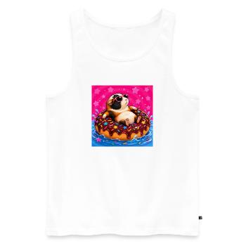 donut choupie - Débardeur bio Premium Homme - blanc - Devant - Michal (187cm)
