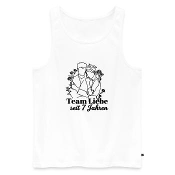 Team Liebe seit 7 Jahren Jahrestag Geschenk Paar - Männer Premium Bio Tank Top - Weiß - Vorne - Michal (187cm)