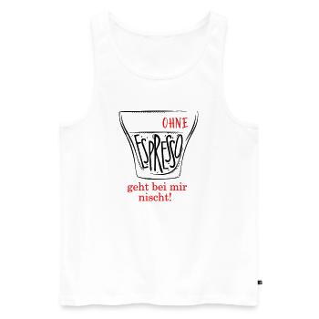 Espresso - Männer Premium Bio Tank Top - Weiß - Vorne - Michal (187cm)