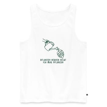 Pflanzen nerven nicht Gießkanne mit Monstera - Männer Premium Bio Tank Top - Weiß - Vorne - Michal (187cm)