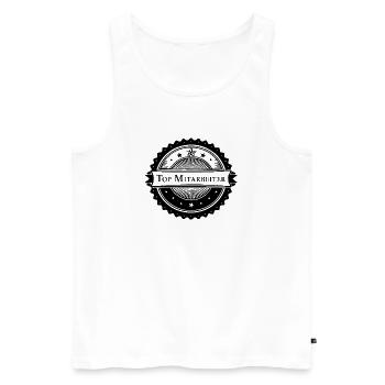 TOP MITARBEITER - Männer Premium Bio Tank Top - Weiß - Vorne - Michal (187cm)