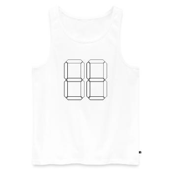 NUMÉRO 77 Soixante-dix-sept Cadeaux Numérique - Débardeur bio Premium Homme - blanc - Devant - Michal (187cm)