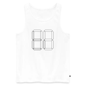 NUMÉRO 79 Soixante-dix-neuf Cadeau Digital - Débardeur bio Premium Homme - blanc - Devant - Michal (187cm)