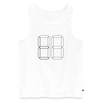 NUMÉRO 78 Soixante-dix-huit Cadeaux Numérique - Débardeur bio Premium Homme - blanc - Devant - Michal (187cm)
