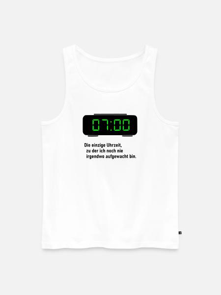 Die einzige Uhrzeit - Männer Premium Bio Tank Top - Weiß