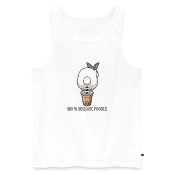Bubble Tea Boba Drôle de Lapin mignon - Débardeur bio Premium Homme - blanc - Devant - Michal (187cm)