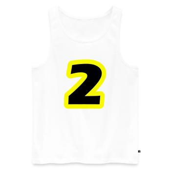 2 Number symbol - Men's Premium Organic Tank Top - white - Front - Michal (187cm)
