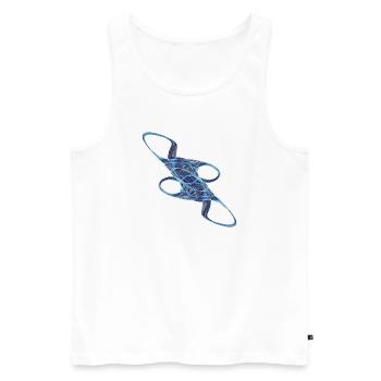Souffle de l’invisible - Débardeur bio Premium Homme - blanc - Devant - Michal (187cm)