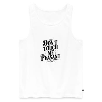 Ne me touche pas, paysan - Débardeur bio Premium Homme - blanc - Devant - Michal (187cm)