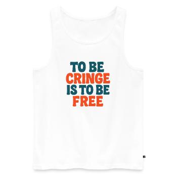  Is Freedom Bold Typography - Men's Premium Organic Tank Top - white - Front - Michal (187cm)