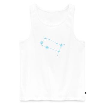 Gemini Star Constellation Zodiac Sign Pastel Blue - Men's Premium Organic Tank Top - white - Front - Michal (187cm)
