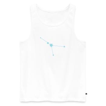 Constellation de l’Étoile du Cancer Signe du zodiaque Bleu pastel - Débardeur bio Premium Homme - blanc - Devant - Michal (187cm)