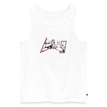 Aikido Technique Kotegaeshi Wrist Lock Budo - Men's Premium Organic Tank Top - white - Front - Michal (187cm)