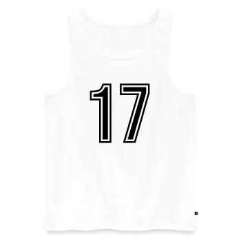17 Number Symbol - Men's Premium Organic Tank Top - white - Front - Michal (187cm)