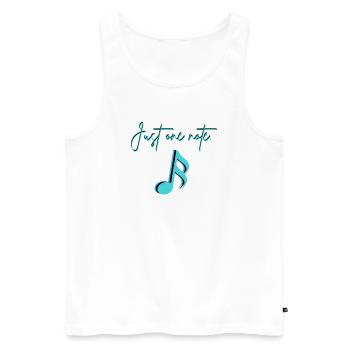 Des notes de musique. - Débardeur bio Premium Homme - blanc - Devant - Michal (187cm)