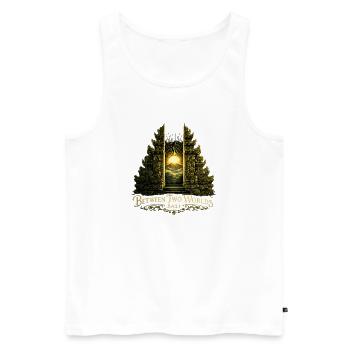 Entre Deux Mondes – Porte du Temple Mystique de Bali - Débardeur bio Premium Homme - blanc - Devant - Michal (187cm)