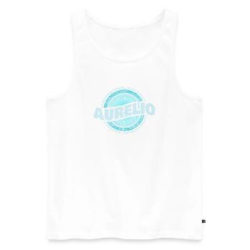 Gift for Aurelio - Men's Premium Organic Tank Top - white - Front - Michal (187cm)