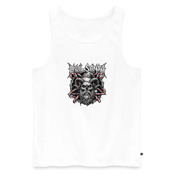Noël Death Metal - Débardeur bio Premium Homme - blanc - Devant - Michal (187cm)