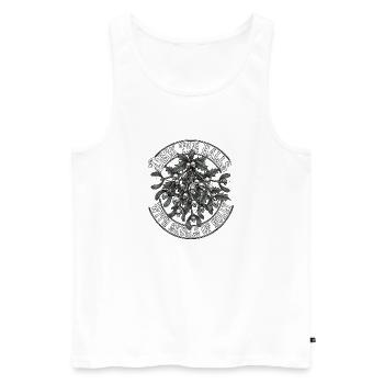 Noël Black Metal - Débardeur bio Premium Homme - blanc - Devant - Michal (187cm)