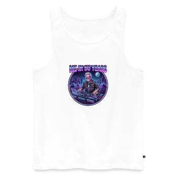 Future Dj - Men's Premium Organic Tank Top - white - Front - Michal (187cm)