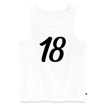 18 - Men's Premium Organic Tank Top - white - Front - Michal (187cm)