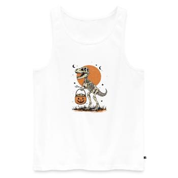 Fête d’Halloween T Dinosaur Motifs d’Halloween - Débardeur bio Premium Homme - blanc - Devant - Michal (187cm)