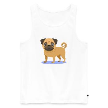 Little Pug (comic) - Men's Premium Organic Tank Top - white - Front - Michal (187cm)