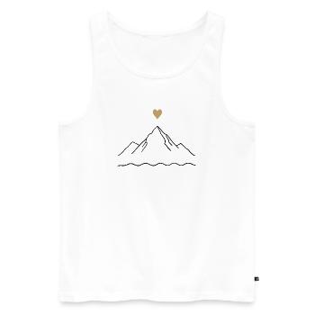 L’amour de la montagne - Débardeur bio Premium Homme - blanc - Devant - Michal (187cm)
