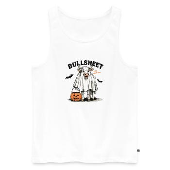 Funny Cow Halloween T Zookeeper Farmer Hall - Men's Premium Organic Tank Top - white - Front - Michal (187cm)