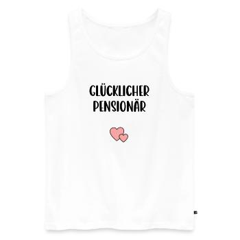 Glücklicher Pensionär Herz - Männer Premium Bio Tank Top - Weiß - Vorne - Michal (187cm)